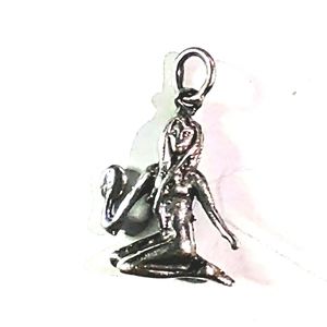 NEW .925 Sterling Silver Zodiac Aquarius - The Water Bearer Pendant Charm!